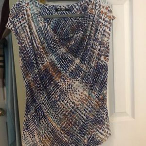 Nic+Zoe multi cowl neck top